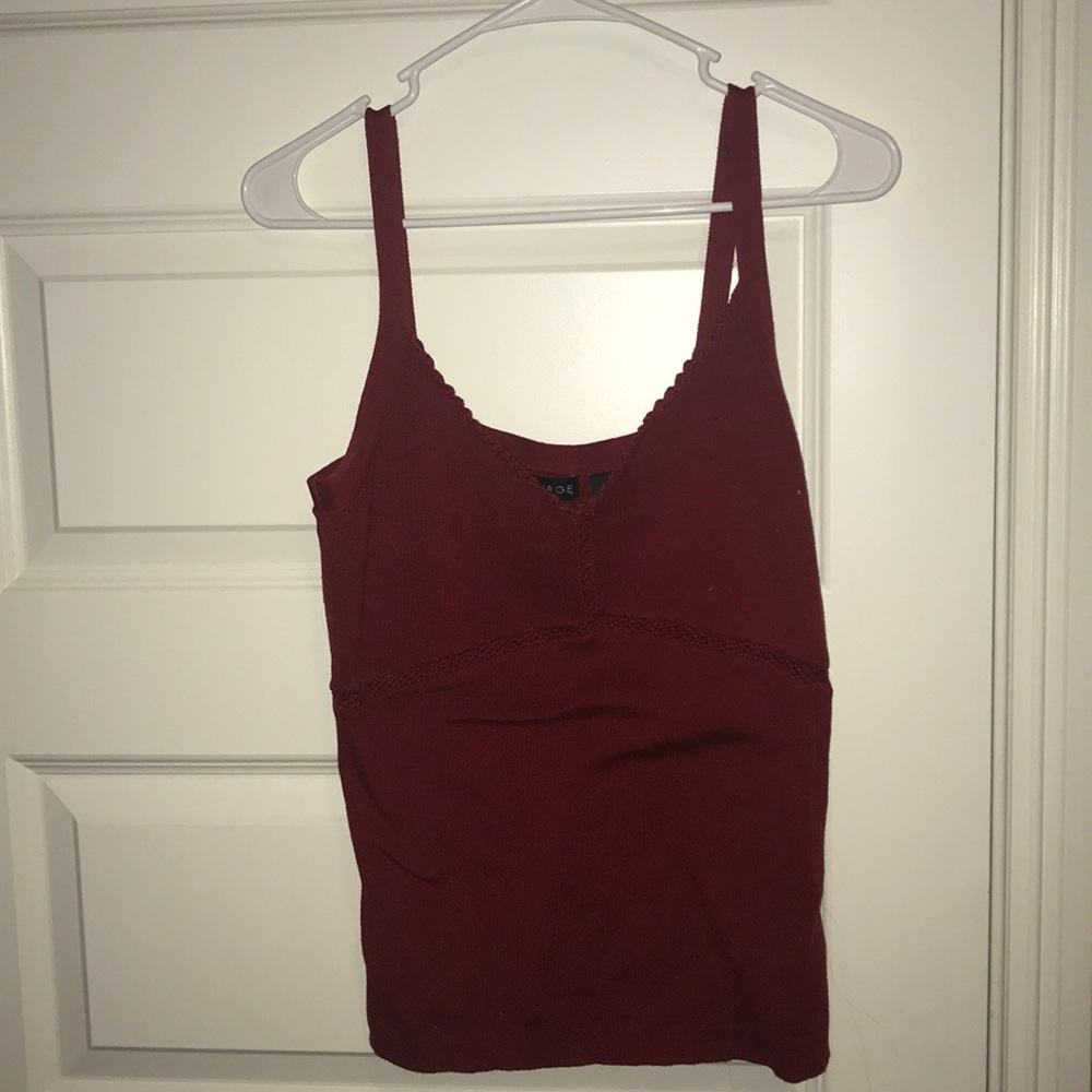 Red woven strappy top